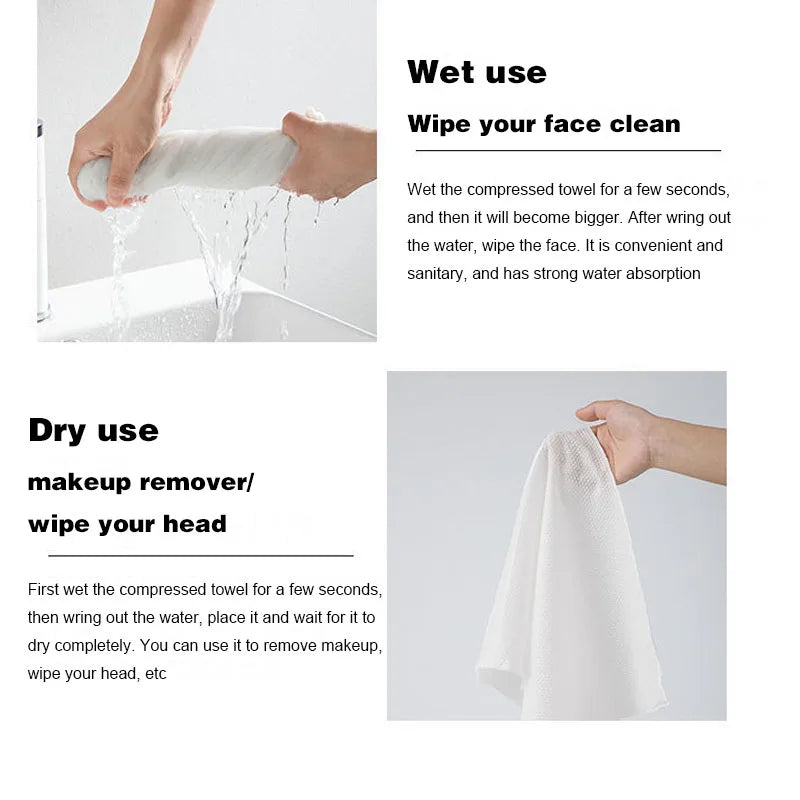 Space-Saving Travel Towel - Compressed Bath Towel